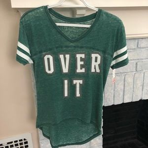 Size XS Green Over It T-shirt Freeze